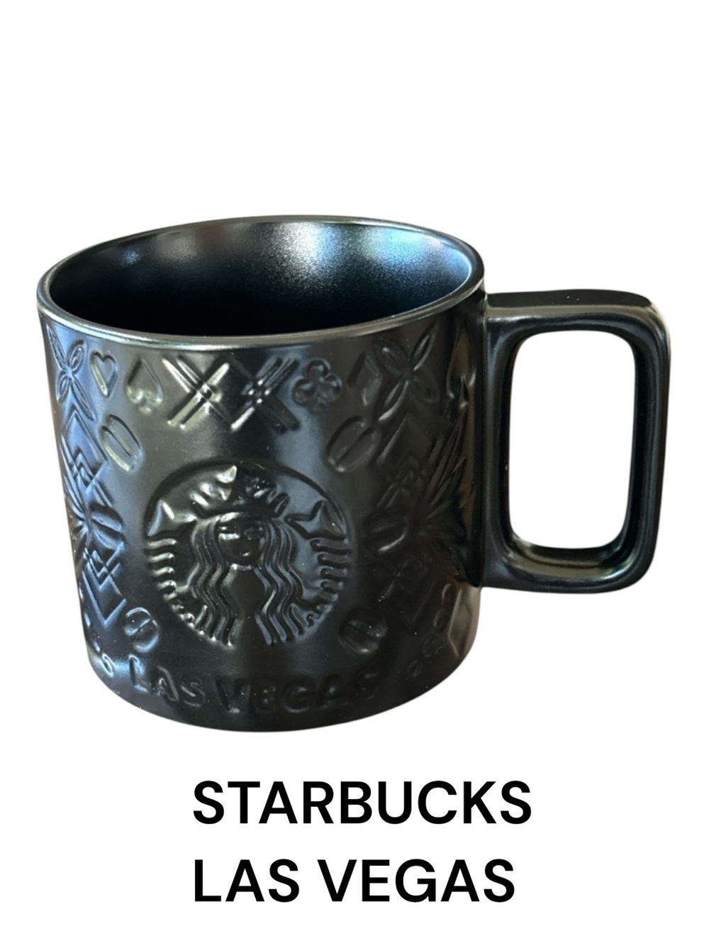 Starbucks 2023 Las Vegas Collection Black Embossed Ceramic Mug 14 Fl Oz Gift 🎁